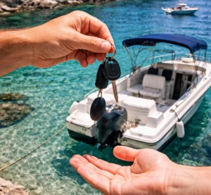Rent a boat in Sougia without a license – Sougia Cruises morning boat rental.